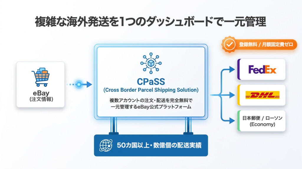 複雑な海外発送を１つのダッシュボードで一元管理